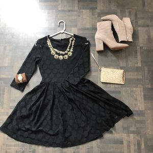 H&M LBD w/mesh polka dot overlay & 3/4 sleeves